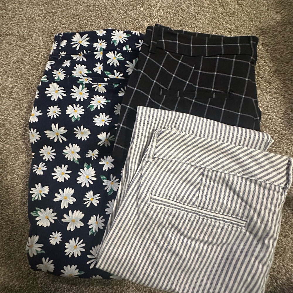 Floral and Striped Women's Pixie Pants